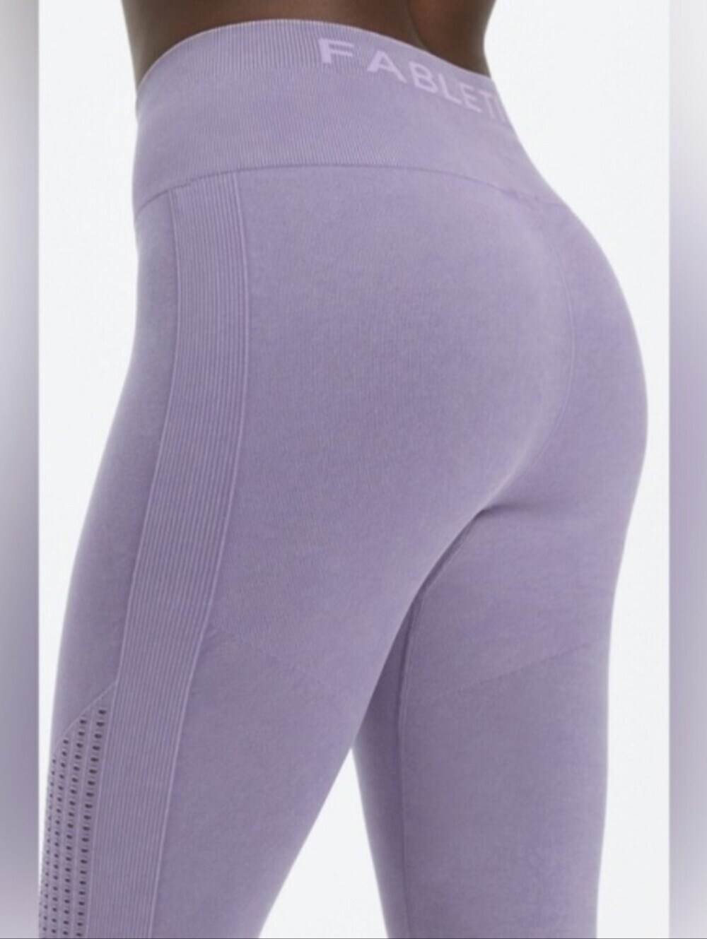 Fabletics Sync Seamless High-Waisted 7/8 Legging, Color Washed Violetta Size M - Picture 3 of 16
